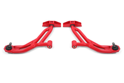 BMR 10-14 Ford Mustang / Shelby GT500 Non-Adj. Lower A-Arms (Poly/Delrin) - Red AA754 BMR Suspension