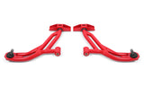 BMR 10-14 Ford Mustang / Shelby GT500 Non-Adj. Lower A-Arms (Poly/Delrin) - Red AA754