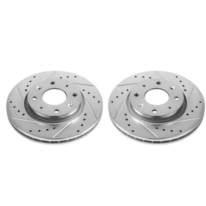 Power Stop 04-09 Kia Spectra Front Evolution Drilled & Slotted Rotors - Pair PowerStop