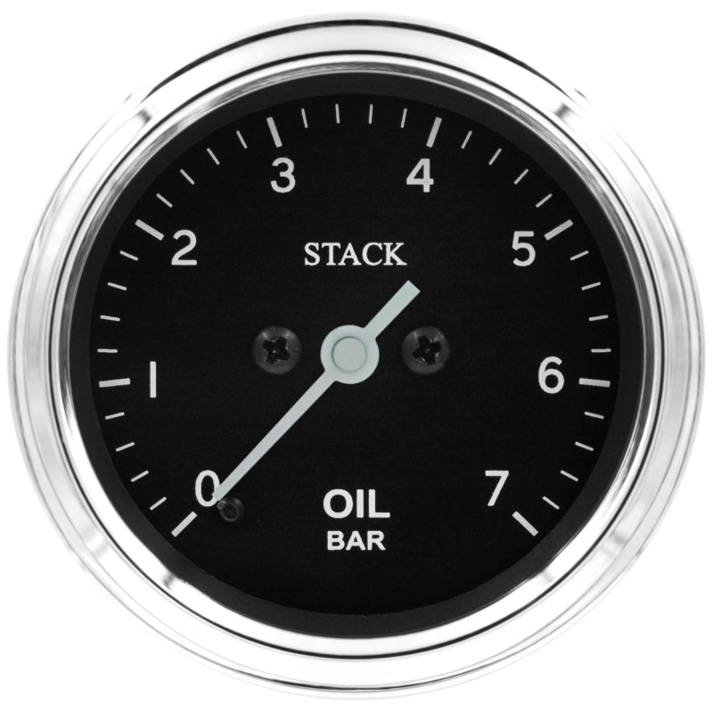 Autometer Stack 52mm 0-7 Bar M10 Male Pro Stepper Motor Oil Pressure Gauge - Classic ST3301C