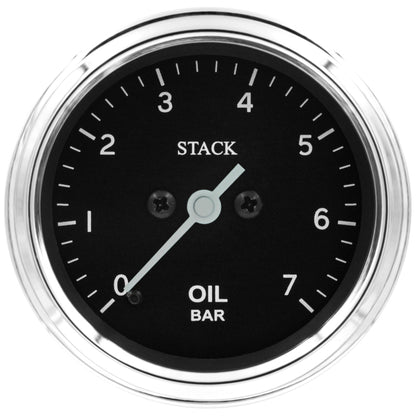 Autometer Stack 52mm 0-7 Bar M10 Male Pro Stepper Motor Oil Pressure Gauge - Classic ST3301C