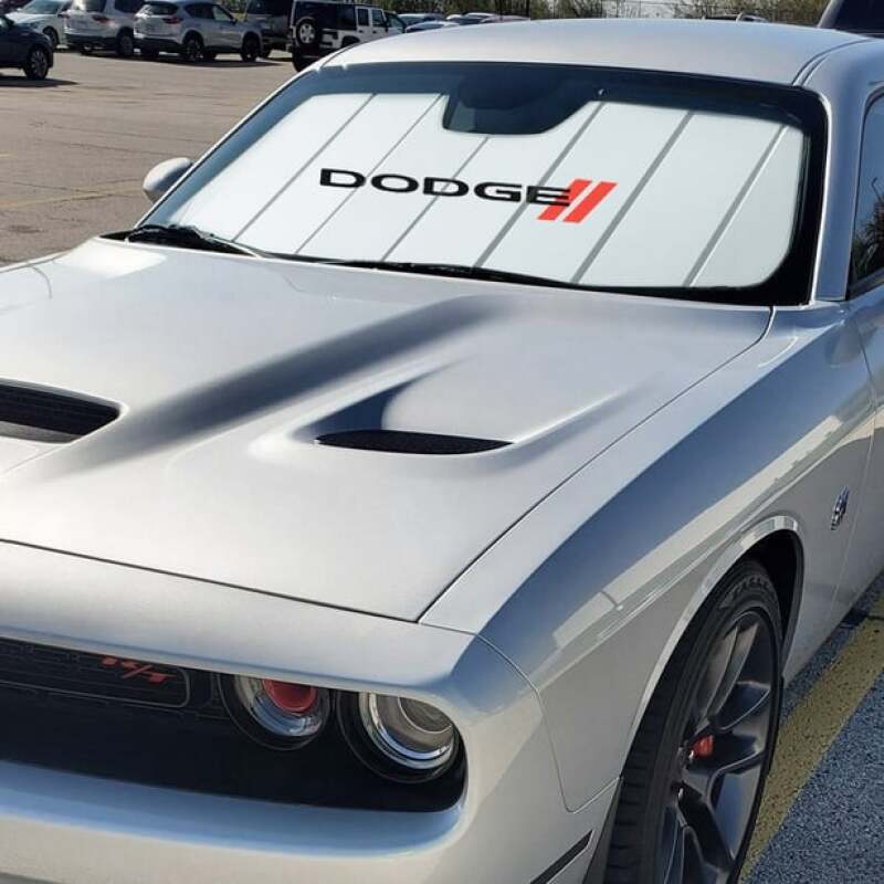 Covercraft 11-23 Charger áw/MCO UVS100 Premier Series Custom Sunscreen with Dodge logo