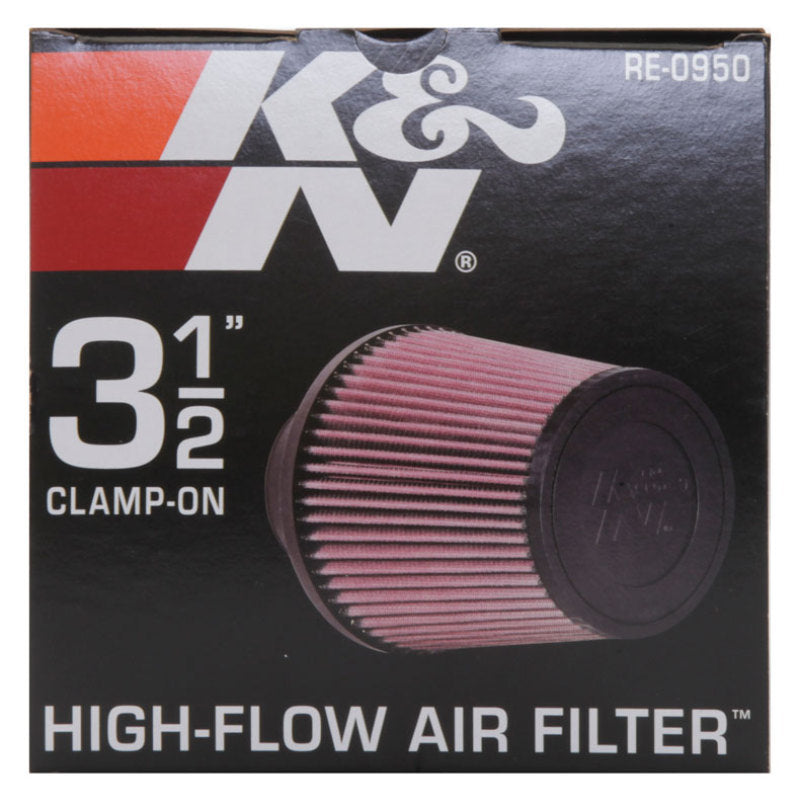 K&N Universal Rubber Filter 3 1/2inch ID FLG / 6inch Base / 4-5/8inch Top / 6inch Height K&N Engineering