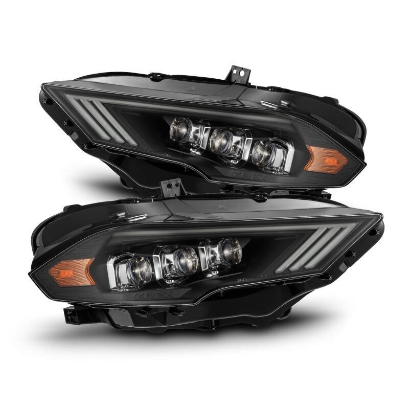 AlphaRex 880258 18-22 Ford Mustang NOVA-Series LED Projector Headlights Black AlphaRex