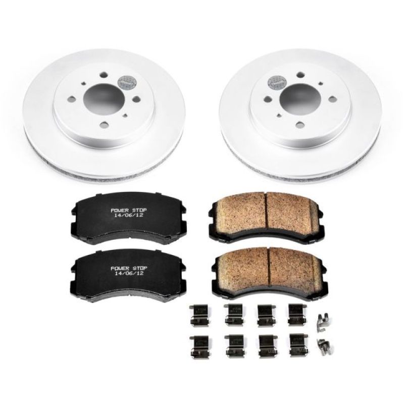 Power Stop 02-07 Mitsubishi Lancer Front Z17 Evolution Geomet Coated Brake Kit PowerStop
