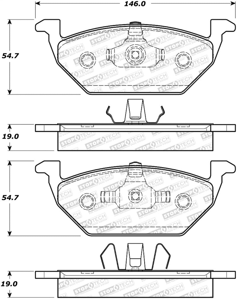 StopTech Premium Ceramic Brake Pads - 308.07680 Stoptech