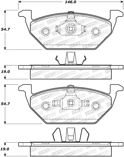 StopTech Premium Ceramic Brake Pads - 308.07680 Stoptech