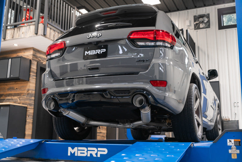 MBRP 2012+ Jeep Grand Cherokee SRT 6.4L 3in Dual Rear Exit T304SS Catback Exhaust - CF Tips MBRP