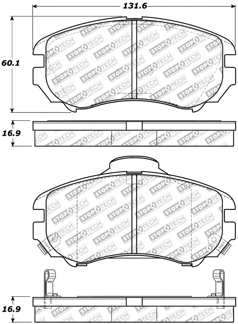 StopTech Street Disc Brake Pads - 305.09240 Stoptech