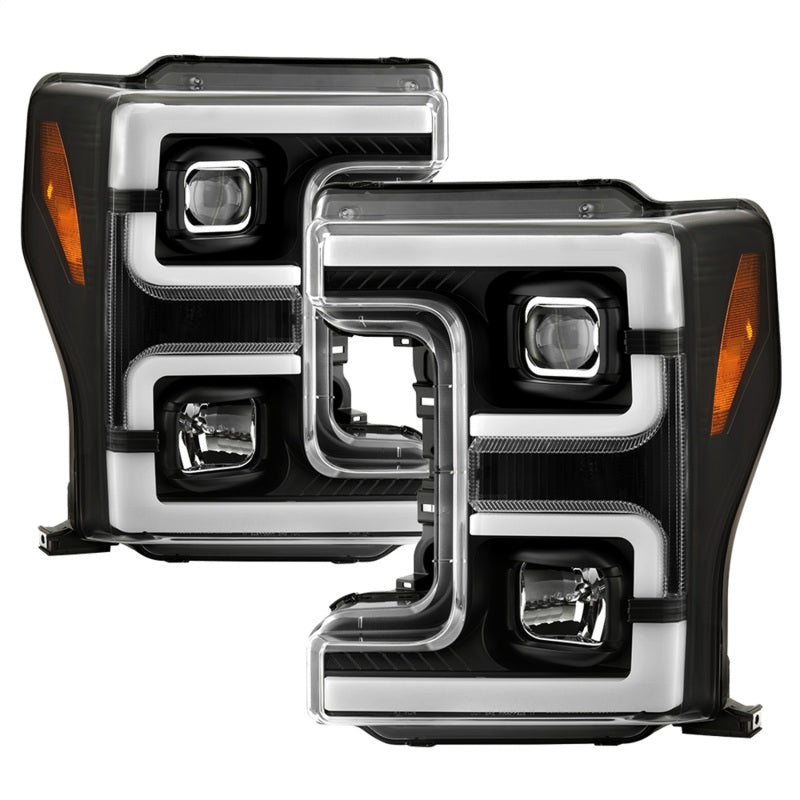 Spyder 17-18 Ford F250/F350/F450 Halogen Model Only -White Light Bar- Black- PRO-YD-FS17HALSI-BK SPYDER