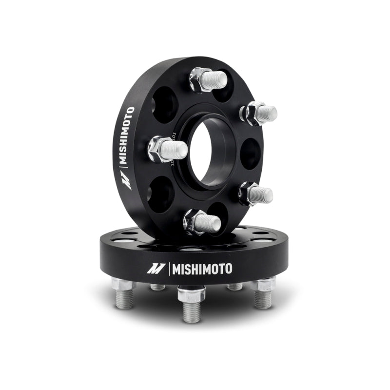 Mishimoto Wheel Spacers - 5x120 - 64.1 CB - M14 x1.5 - 25mm - BK Mishimoto