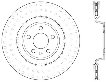StopTech 12 Audi A6 Quattro/11-12 A7 Quattro/13 Q5/7-11/13 S4/12 S5 Front Left Drilled Cryo Rotor Stoptech