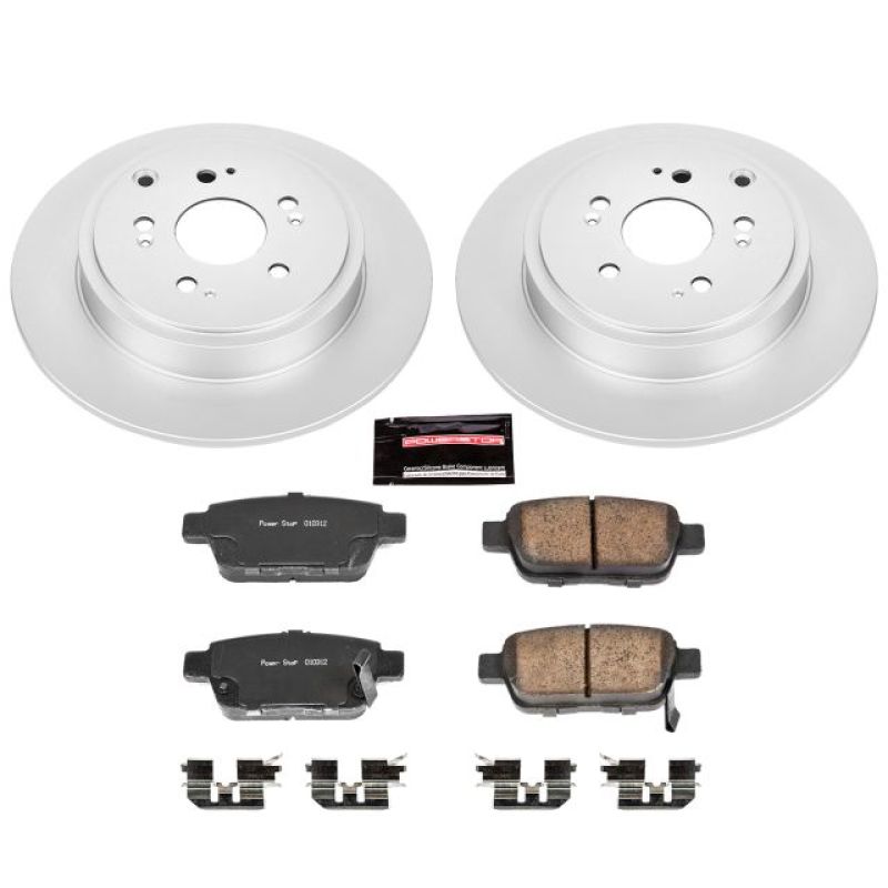 Power Stop 06-14 Honda Ridgeline Rear Z17 Evolution Geomet Coated Brake Kit PowerStop