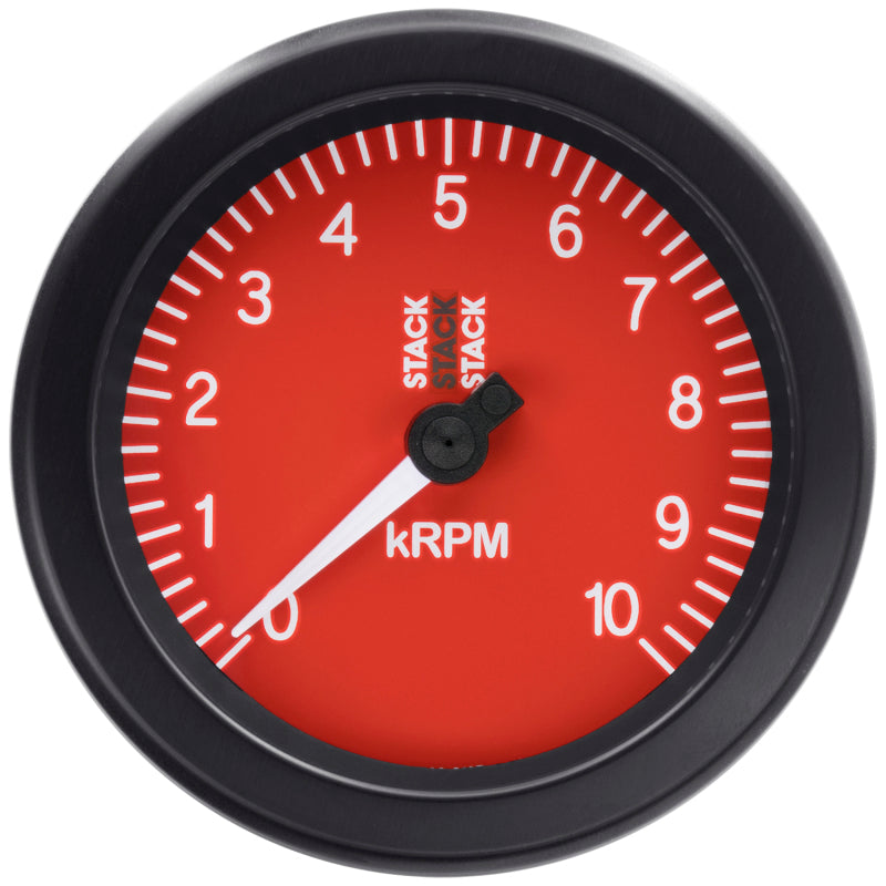 Autometer Stack Sport 88mm 0-10K RPM Tachometer - Red ST100-010R