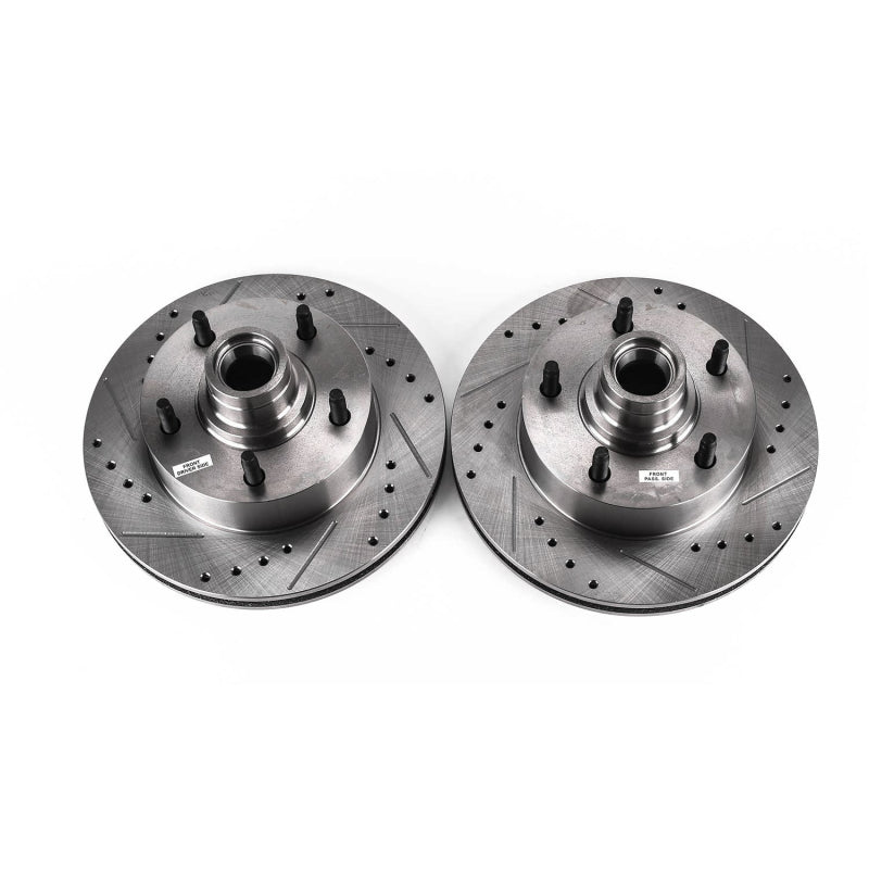 Power Stop 2003 Ford E-150 Front Evolution Drilled & Slotted Rotors - Pair PowerStop