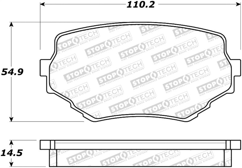 StopTech Premium Ceramic Brake Pads - 308.06800