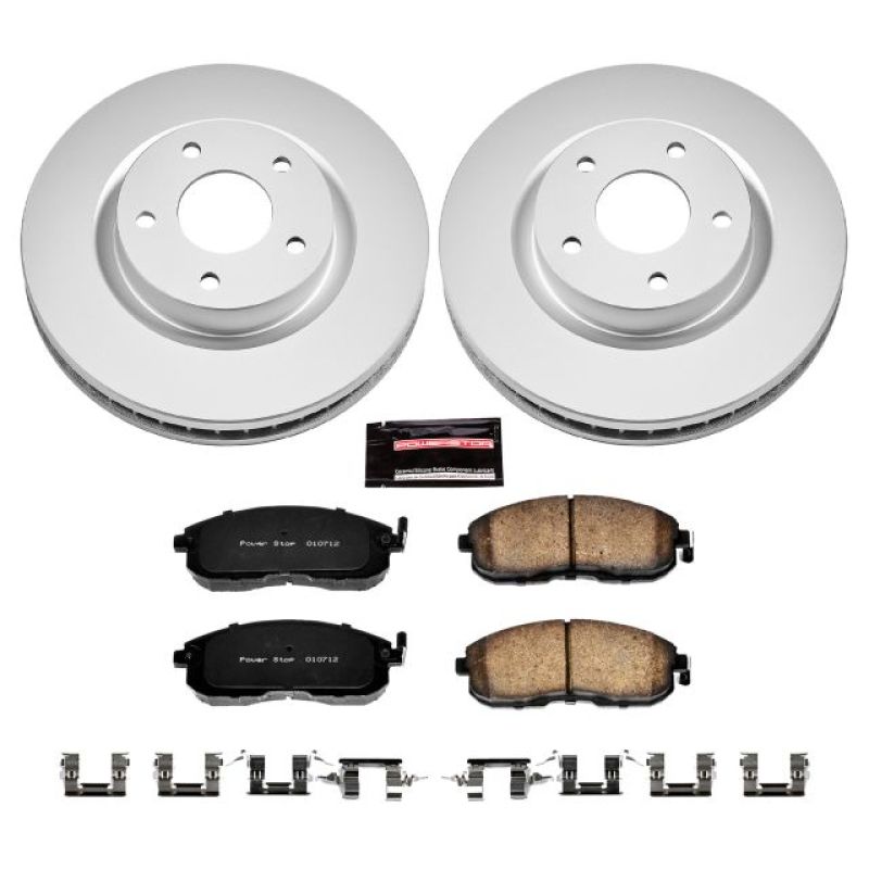 Power Stop 07-12 Nissan Sentra Front Z17 Evolution Geomet Coated Brake Kit PowerStop