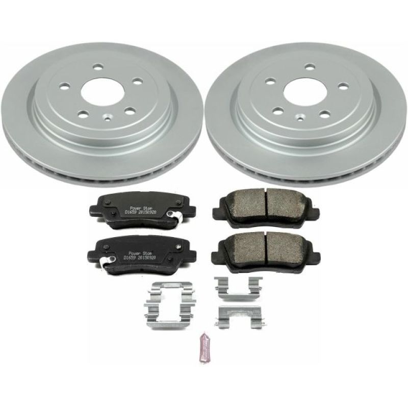 Power Stop 14-18 Cadillac CTS Rear Z17 Evolution Geomet Coated Brake Kit PowerStop