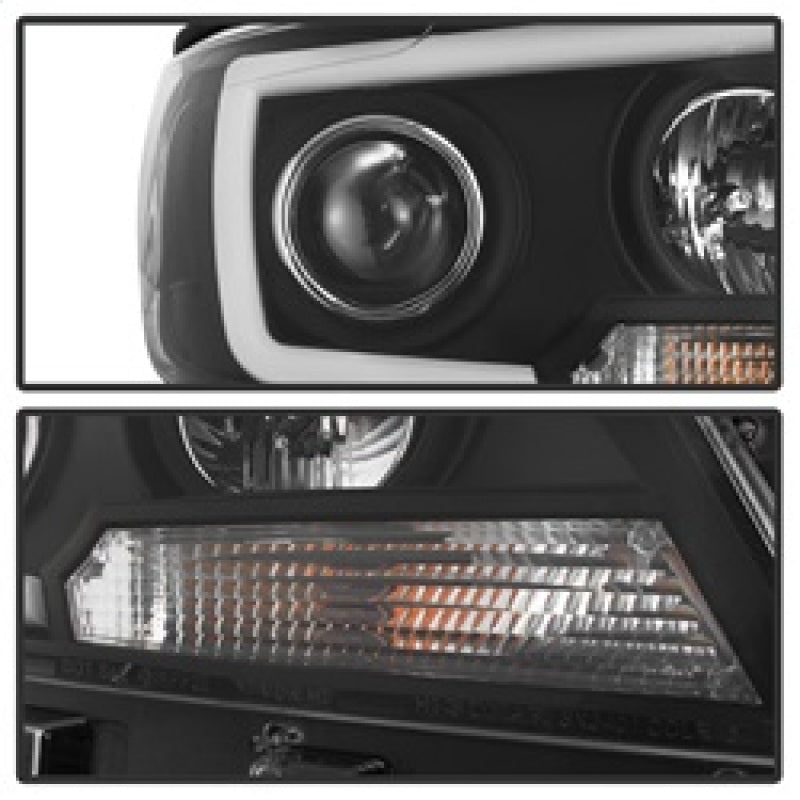 Spyder 15-17 Chevy Colorado Projector Headlights - Light Bar LED - Black (PRO-YD-CCO15-LBDRL-BK) SPYDER