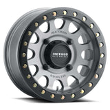 Method MR401 UTV Beadlock 15x6 5+1/+53mm Offset 4x156 132mm CB Titanium w/MB Ring w/BH-H24100 Wheel