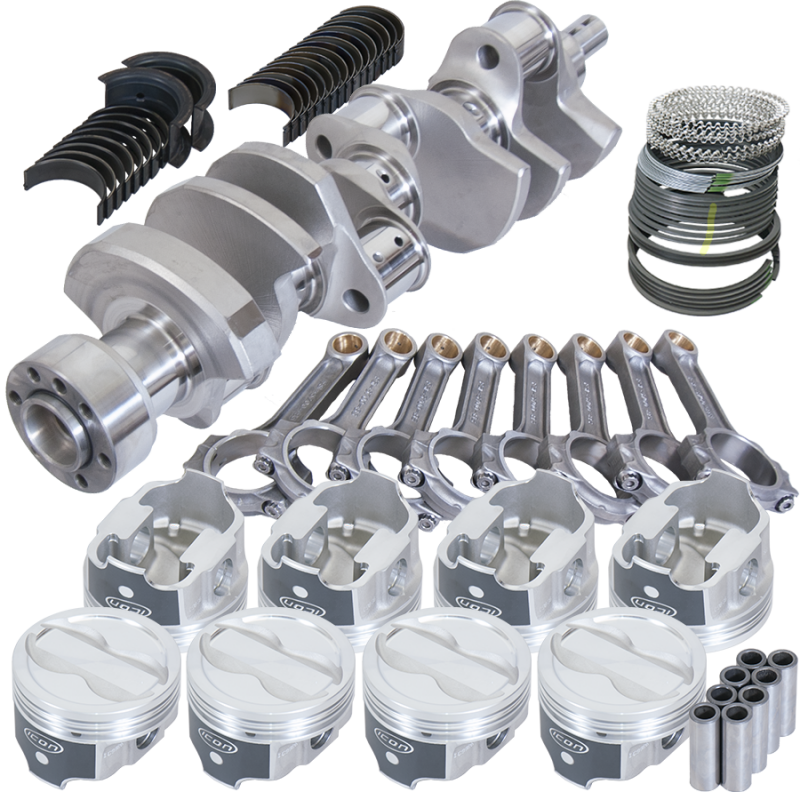 Eagle Chevy LT1 350 1Pc 3.750in Crank 5.700in I-Beam Rods -18cc 4.000in Pistons Rotating Assembly