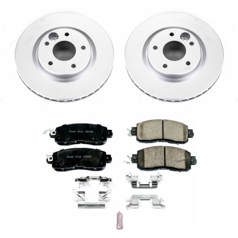 Power Stop 14-17 Nissan Leaf Front Z17 Evolution Geomet Coated Brake Kit PowerStop
