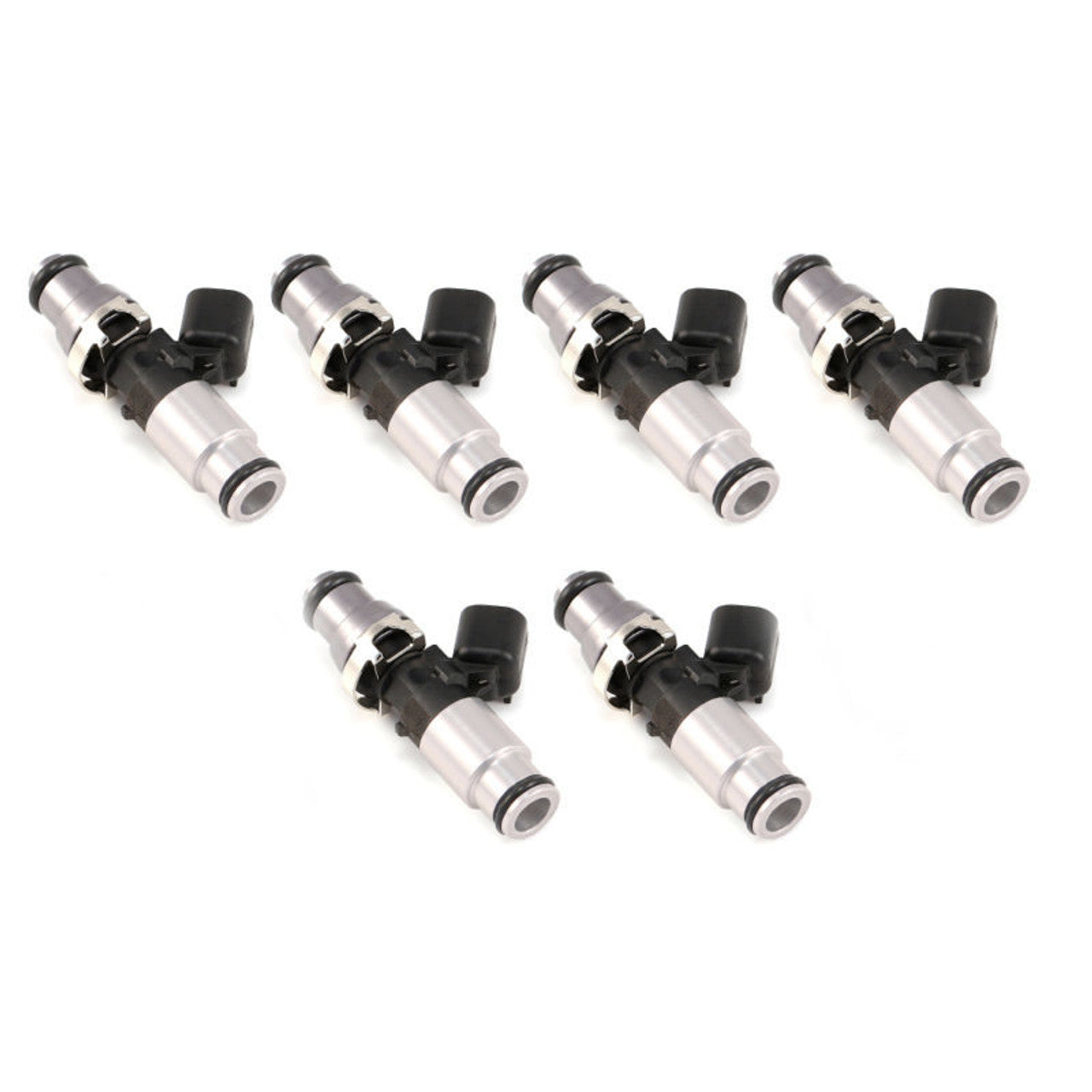 Injector Dynamics ID1300X Injectors Audi/VW VR6 (12 valve) 14mm Grey Top / Silver Bottom - Set of 6 - 1300.60.14.14B.6