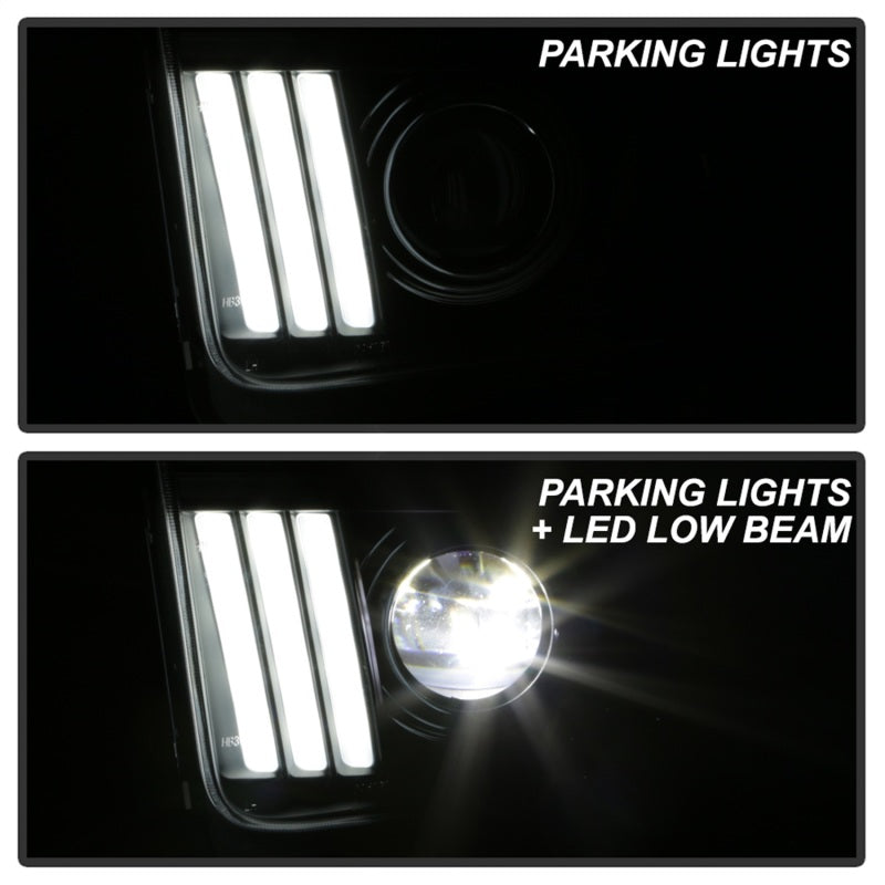 Spyder Ford Mustang 05-08 V2 High-Power LED Headlights - Black PRO-YD-FM05AP-BK SPYDER