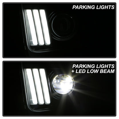 Spyder Ford Mustang 05-08 V2 High-Power LED Headlights - Black PRO-YD-FM05AP-BK SPYDER