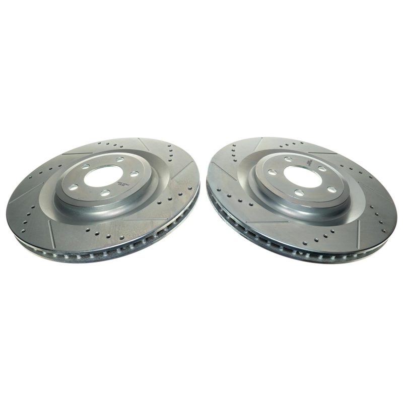 Power Stop 20-22 Lincoln Aviator Rear Drilled & Slotted Rotor (Pair)