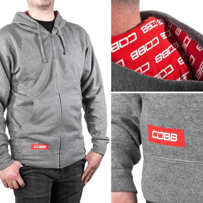 COBB Grey Zippered Hoodie - Size Small CO-LINERHOODIE-GRY-SM COBB
