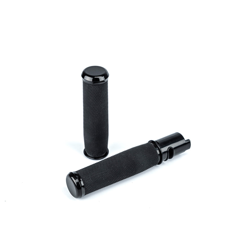 Bikers Choice Billet Aluminum Black Throttle-By-Wire Contour  Grips - 485814