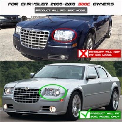 Spyder Chrysler 300C 05-10 Projector Headlights LED Halo LED Blk (Not Included) PRO-YD-C300C-HL-BK SPYDER