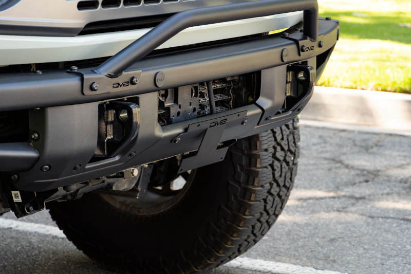 DV8 Offroad 21-22 Ford Bronco Factory Front Bumper Licence Relocation Bracket - Front DV8 Offroad