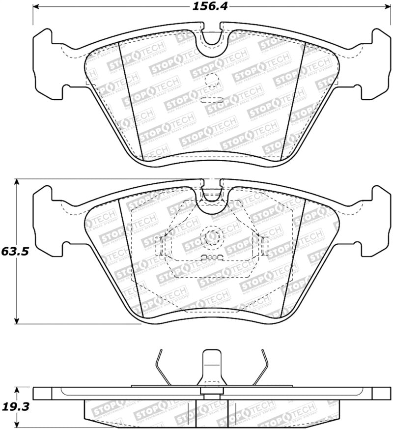 StopTech Premium Ceramic Brake Pads - 308.03941 Stoptech