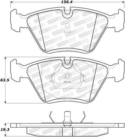 StopTech Premium Ceramic Brake Pads - 308.03941 Stoptech