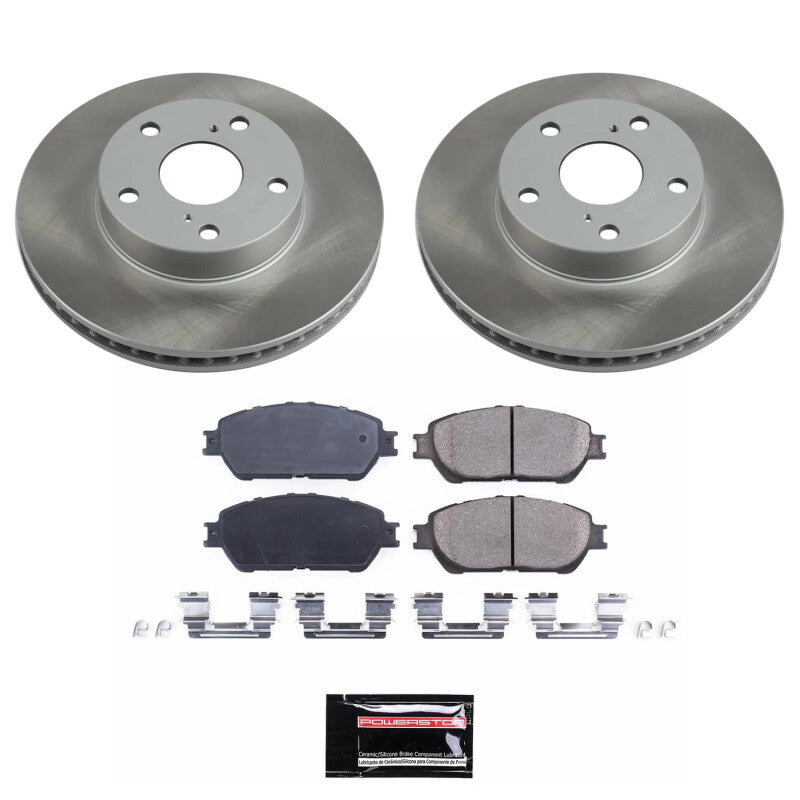 Power Stop 05-15 Toyota Tacoma Front Semi-Coated Rotor Kit PowerStop