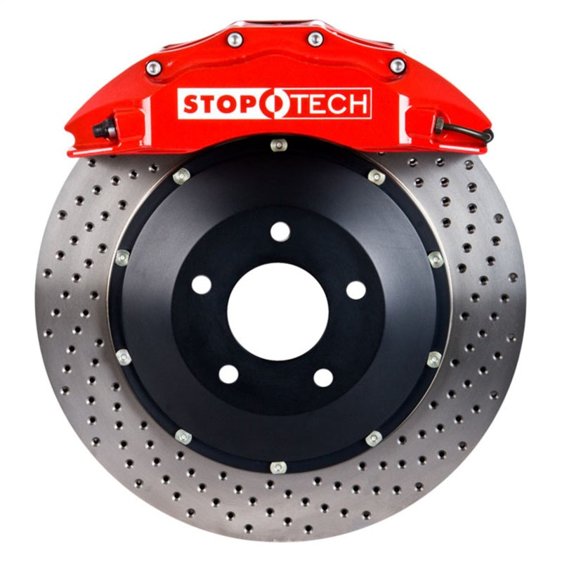 StopTech Porsche 911 05-10 Carrera Front BBK ST-60 Caliper Red / 2pc Drilled 355x35mm Rotor Stoptech