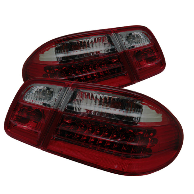 Xtune Mercedes Benz W210 E-Class 96-02 LED Tail Lights Red Smoke ALT-CL-MBW210-LED-RSM SPYDER