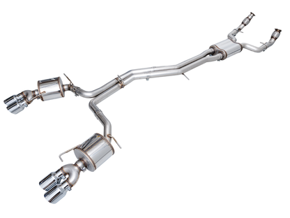 AWE Tuning 19-23 Audi C8 S6/S7 2.9T V6 AWD Touring Edition Exhaust - Chrome Silver Tips AWE Tuning