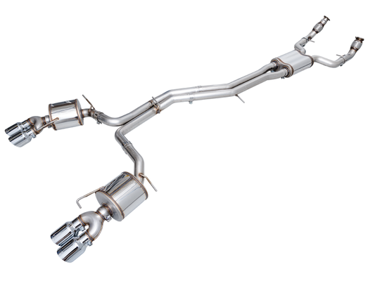 AWE Tuning 19-23 Audi C8 S6/S7 2.9T V6 AWD Touring Edition Exhaust - Chrome Silver Tips AWE Tuning