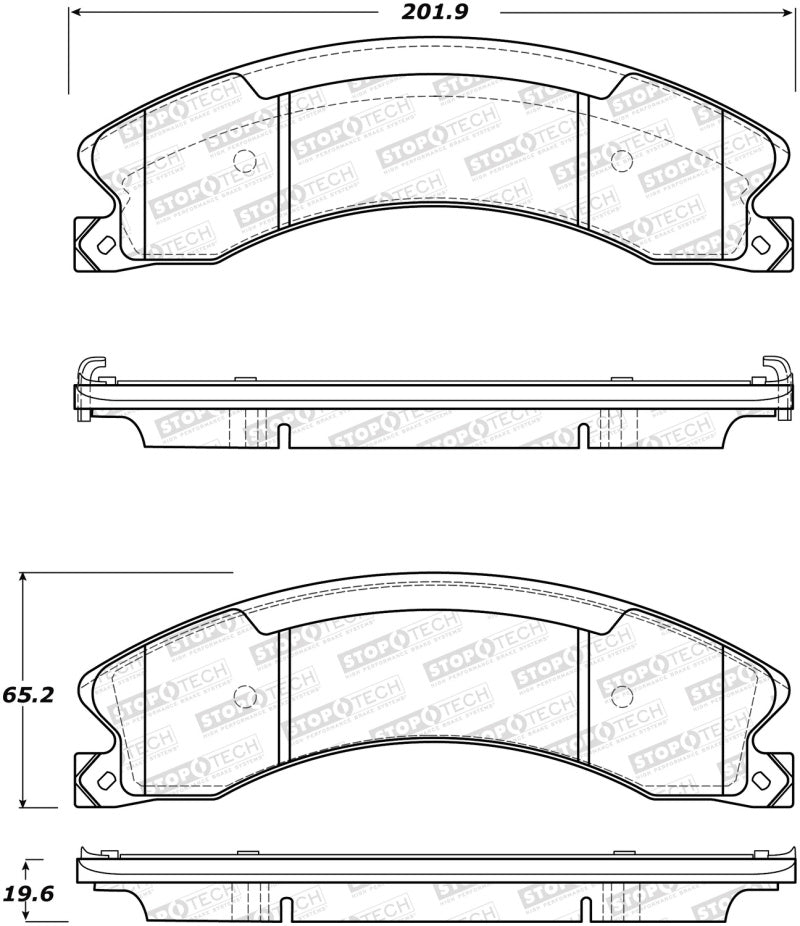 StopTech Premium Ceramic Rear Brake Pads - 308.15651