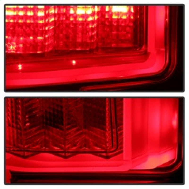 Spyder Ford F150 2015-2017 Light Bar LED Tail Lights - Red Clear ALT-YD-FF15015-LBLED-RC SPYDER