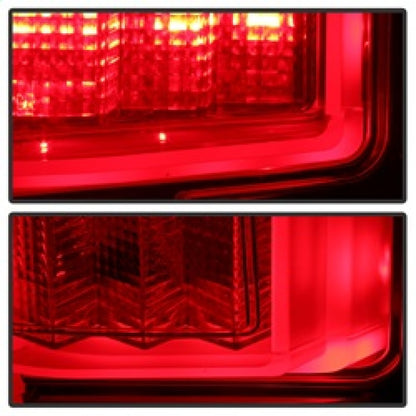 Spyder Ford F150 2015-2017 Light Bar LED Tail Lights - Red Clear ALT-YD-FF15015-LBLED-RC SPYDER