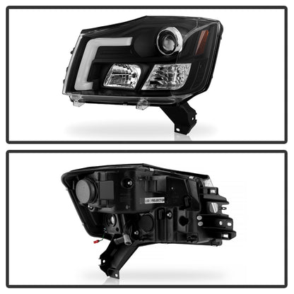 Spyder 04-15 Nissan Titan High-Power LED Module Equipped Headlights - Black (PRO-YD-NTI04PL-BK) SPYDER