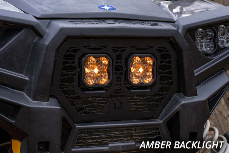 Diode Dynamics 14-18 Polaris RZR XP Stage Series LED Grille Kit - Sport Yellow Fog Diode Dynamics