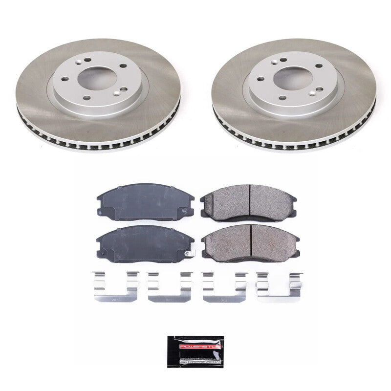 Power Stop 01-06 Hyundai Santa Fe Front Semi-Coated Rotor Kit PowerStop