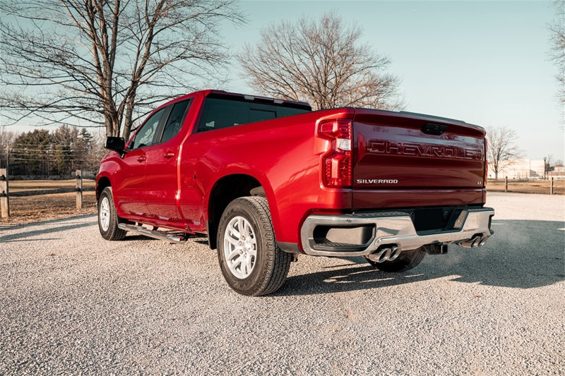 Corsa 19-23 Chevrolet Silverado 1500 Cat-Back Dual Rear Exit with Twin 4in Polished Pro-Series Tips CORSA Performance