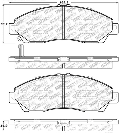 StopTech Street Disc Brake Pads - 305.13780 Stoptech