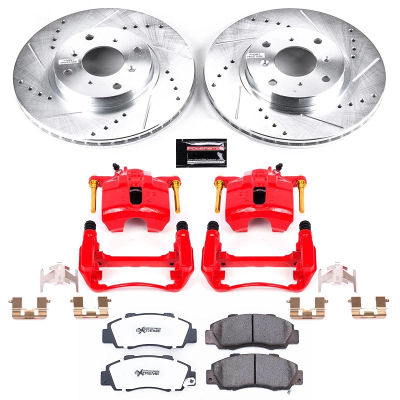 Power Stop 93-96 Honda Prelude Front Z26 Street Warrior Brake Kit w/Calipers PowerStop